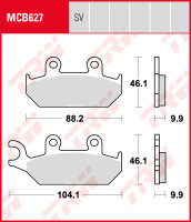 TRW Bremsbeläge Satz MCB627, allround organic, mit ABE