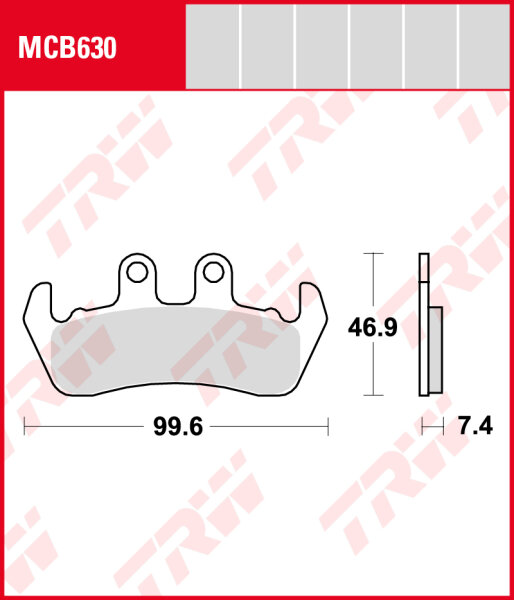 TRW Bremsbeläge Satz MCB630, allround organic, mit ABE