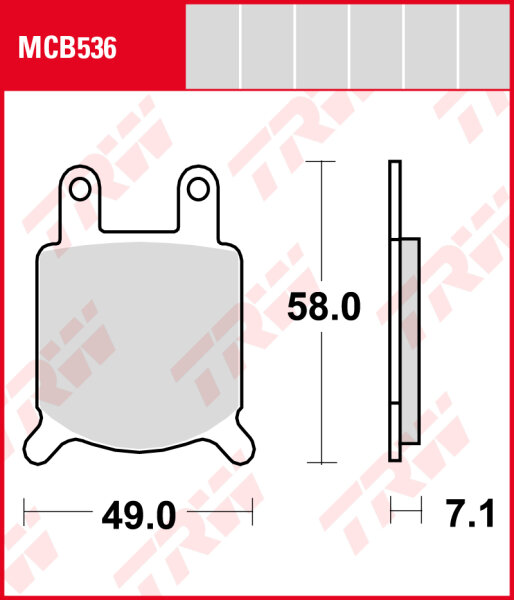 Moto Morini 350 K2, Bj. 86, Bremsbeläge vorne, TRW Lucas MCB536, Organic Allround