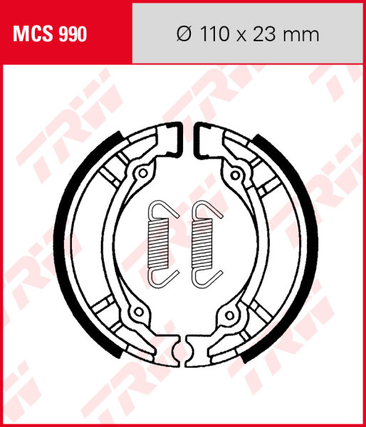 PGO 50 Rodoshow, Bj. 01-, PE, Bremsbeläge hinten, TRW Lucas MCS990 Bremsbacken