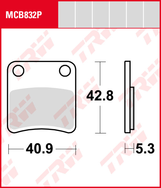 Piaggio 125 MP3 RL/LT i.e., Bj. 09-12, M63/65, Bremsbeläge vorne, TRW Lucas MCB832P, Organic Allround