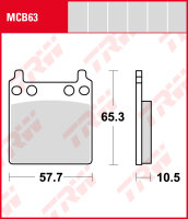 TRW Bremsbeläge Satz MCB63, allround organic, mit ABE