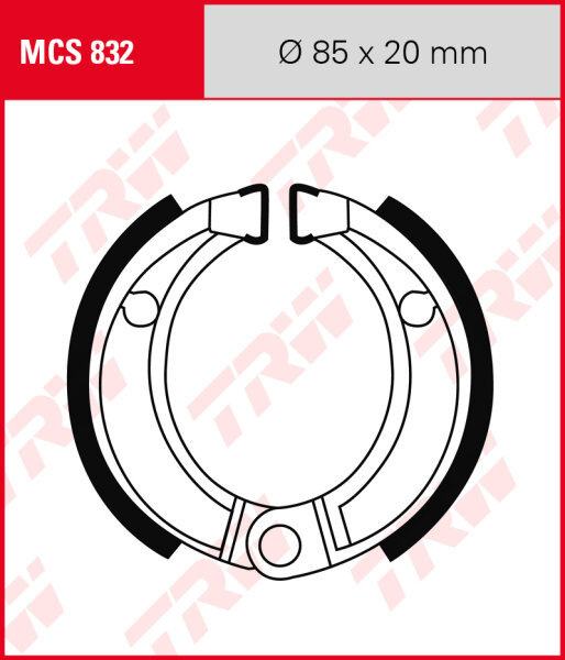 Polaris 90 Sportsmann, Bj. 01-15, Bremsbeläge vorne, TRW Lucas MCS832 Bremsbacken