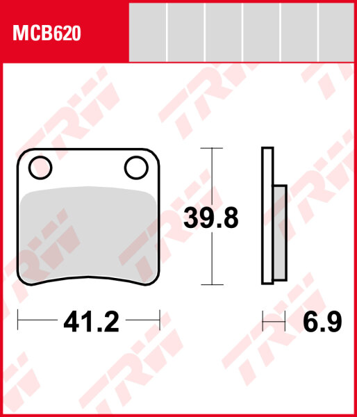 Polaris 250 Trail Boss, Bj. 88-90, Bremsbeläge hinten, TRW Lucas MCB620, Organic Allround