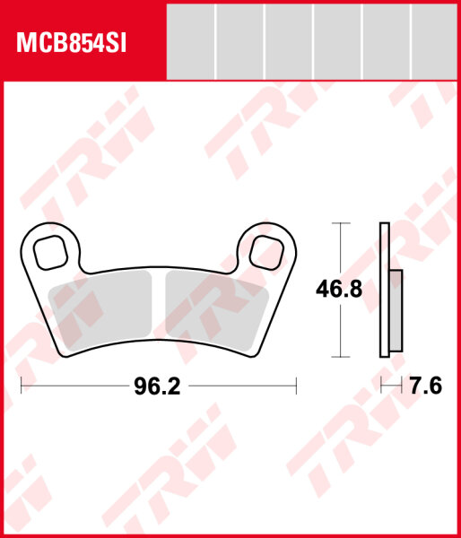 Polaris 500 Ranger 2x4, 4x4 EFI, Bj. 08-10, Bremsbeläge hinten, TRW Lucas MCB854SI, Sinter Offroad