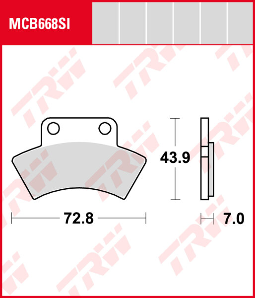 Polaris 500 Sportsman 4x4, Bj. 96-, Bremsbeläge hinten, TRW Lucas MCB668SI, Sinter Offroad