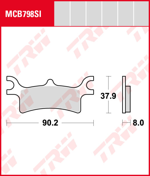 Polaris 500 Sportsman HO/EFI, Bj. 03-08, Bremsbeläge hinten, TRW Lucas MCB798SI, Sinter Offroad