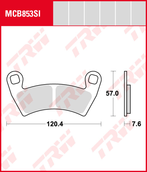 Polaris 700 Ranger 4x4 EFI, Bj. 08-, Bremsbeläge vorne, TRW Lucas MCB853SI, Sinter Offroad