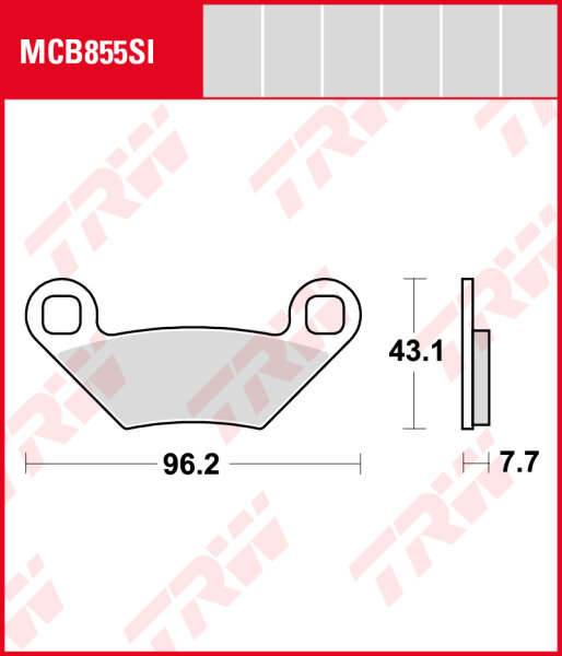 Polaris 850 Sportsman Touring HO EPS, Bj. 13-, Bremsbeläge vorne, TRW Lucas MCB855SI, Sinter Offroad