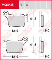 Rieju MRX 450, Bj. 08-, Bremsbeläge hinten, TRW...