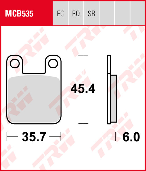 Sherco 125 Trials 1.25, Bj. 99-05, Bremsbeläge hinten, TRW Lucas MCB535, Organic Allround