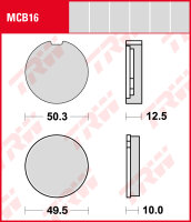 Suzuki GT 50, Bj. 79-, GT50, TRW Lucas Bremsbeläge für VORNE, MCB16, organisch