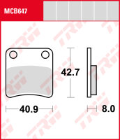 TRW Bremsbeläge Satz MCB647, allround organic, mit ABE