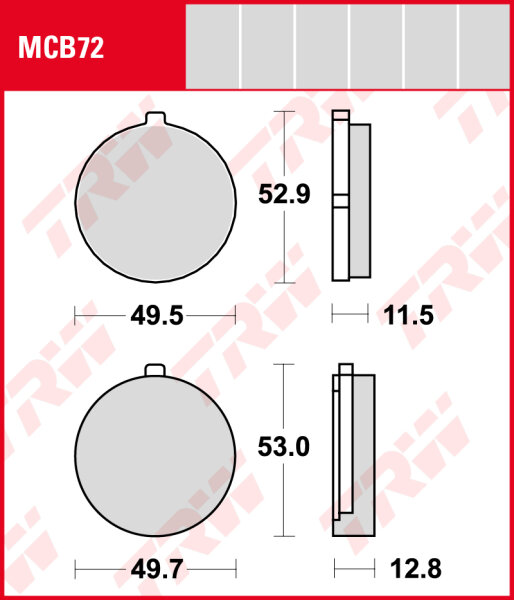 Suzuki GS 550 E, Bj. 78-79, GS550, Bremsbeläge vorne, TRW Lucas MCB72, Organic Allround