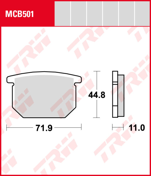 Suzuki GS 550 L, Bj. 80, GS550E, Bremsbeläge vorne, TRW Lucas MCB501, Organic Allround