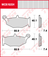 Suzuki GSR 600, Bj. 06-10, WVB9, Bremsbeläge hinten,...