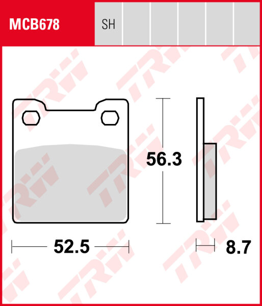 Suzuki RF 900 R, Bj. 94-97, GT73B, Bremsbeläge hinten, TRW Lucas MCB678, Organic Allround