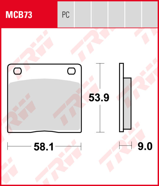 Suzuki GSX 1100, Bj. 82-83, GU71B, Bremsbeläge hinten, TRW Lucas MCB73, Organic Allround