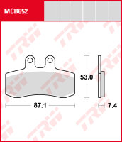 TRW Bremsbeläge Satz MCB652, allround organic, mit ABE