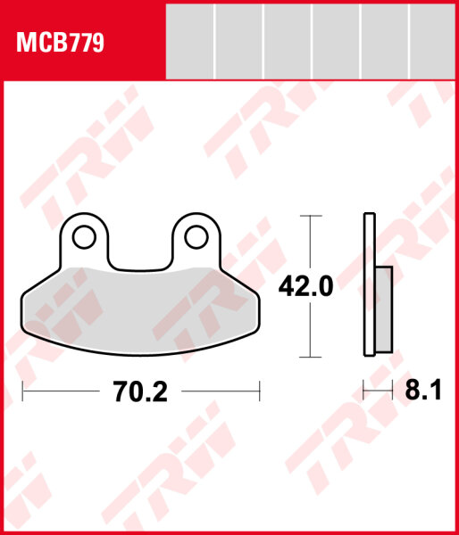 SYM RS 50, Bj. 04-, Bremsbeläge vorne, TRW Lucas MCB779, Organic Allround
