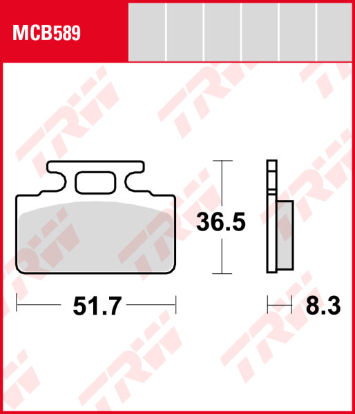 SYM 125 Cinderella, Bj. 01-, Bremsbeläge vorne, TRW Lucas MCB589, Organic Allround