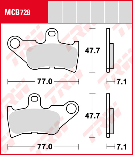 Yamaha CV 50 Jog, Bj. 00-02, 3WG, Bremsbeläge vorne, TRW Lucas MCB728, Organic Allround - ausverkauft -