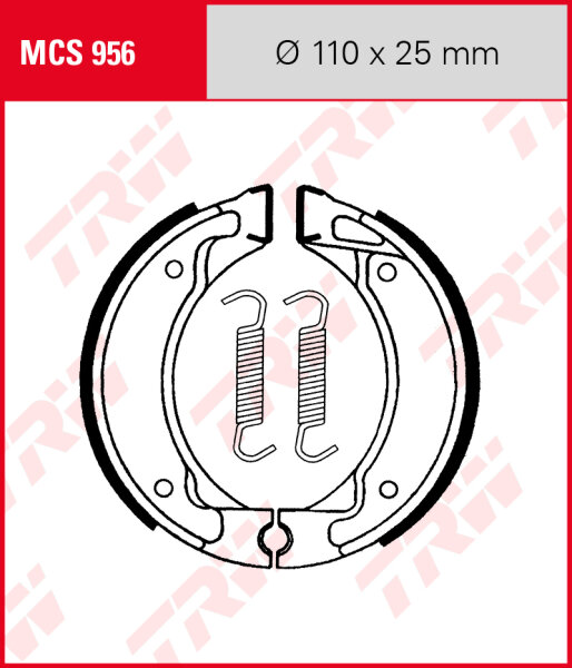 Yamaha SR 125 SE, Bj. 92-96, 10F, Bremsbeläge hinten, TRW Lucas MCS956 Bremsbacken