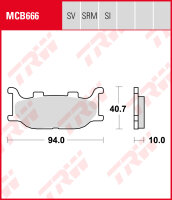 Yamaha SR 125, Bj. 96-03, 10F, Bremsbeläge vorne,...