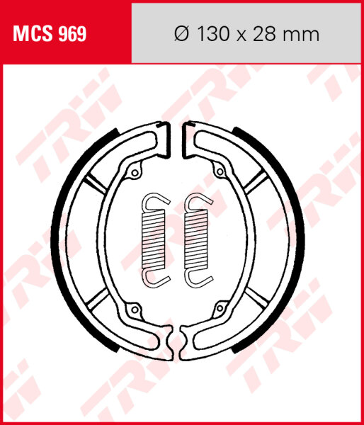 Yamaha XC 125 Beluga, Bj. 88-92, 3TE, Bremsbeläge vorne, TRW Lucas MCS969 Bremsbacken