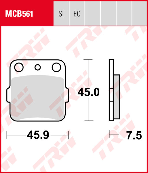 Yamaha YFS 200 Blaster, Bj. 03-07, AG02, Bremsbeläge hinten, TRW Lucas MCB561SI, Sinter Offroad
