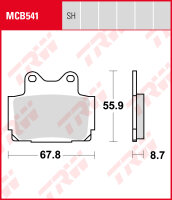 Yamaha FZX 250 Zeal, Bj. 98-00, Bremsbeläge hinten,...