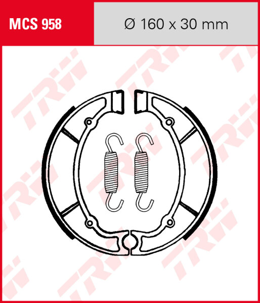 Yamaha YFM 400 Kodiak, Bj. 93-99, Bremsbeläge hinten, TRW Lucas MCS958 Bremsbacken