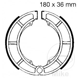 EBC Bremsbacken Satz S626, für Trommelbremse 180 x 36 mm