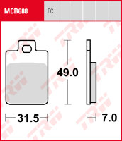 TRW Bremsbeläge Satz MCB688, allround organic, mit ABE