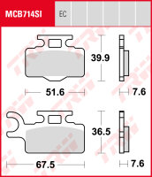 TRW Bremsbeläge Satz MCB714SI, sinter offroad, mit ABE