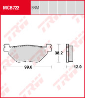 TRW Bremsbeläge Satz MCB722SRM, sinter maxi scooter,...