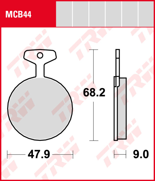 TRW Bremsbeläge Satz MCB44, allround organic, mit ABE