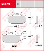 TRW Bremsbeläge Satz MCB724SI, sinter offroad, mit ABE
