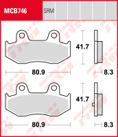 TRW Bremsbeläge Satz MCB746SRM, sinter maxi scooter,...