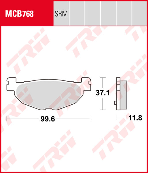 TRW Bremsbeläge Satz MCB768SRM, sinter maxi scooter, mit ABE