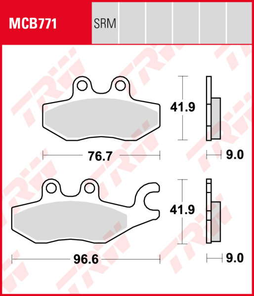 TRW Bremsbeläge Satz MCB771SRM, sinter maxi scooter, mit ABE