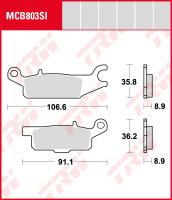 TRW Bremsbeläge Satz MCB803SI, sinter offroad, mit ABE