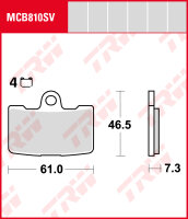 TRW Bremsbeläge Satz MCB810SV, sinter street, mit ABE