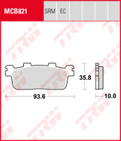 TRW Bremsbeläge Satz MCB821, allround organic, mit ABE