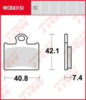 TRW Bremsbeläge Satz MCB831SI, sinter offroad, mit ABE