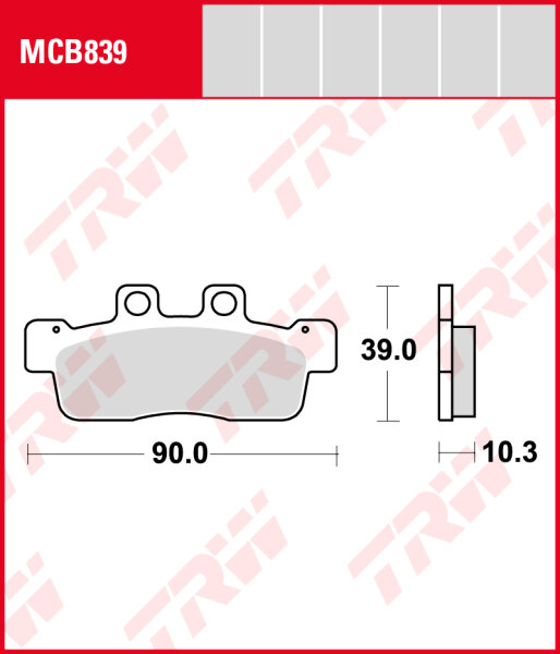 TRW Bremsbeläge Satz MCB839, allround organic, mit ABE