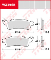TRW Bremsbeläge Satz MCB840SH, sinter street, mit ABE