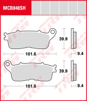TRW Bremsbeläge Satz MCB848SH, sinter street, mit ABE