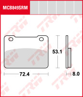 TRW Bremsbeläge Satz MCB849SRM, sinter maxi scooter,...