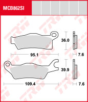 TRW Bremsbeläge Satz MCB862SI, sinter offroad, mit ABE